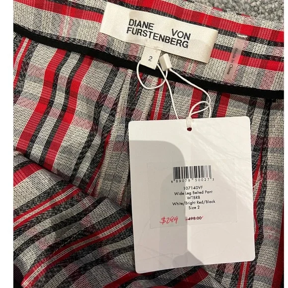 NWT Diane Von Furstenberg Wide Leg Pant - 2